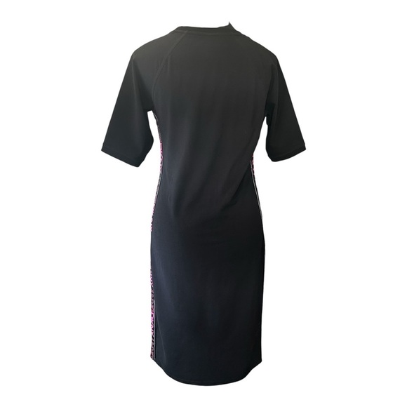 DKNY Women’s Sport Bodycon Black Dress with Pink Lettering, Excellent Con. - Picture 5 of 8